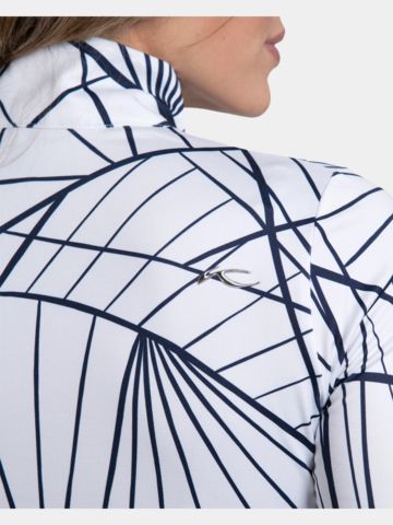 Kjus Kinetic Print Half-Zip Stretch Unterzieher weiß