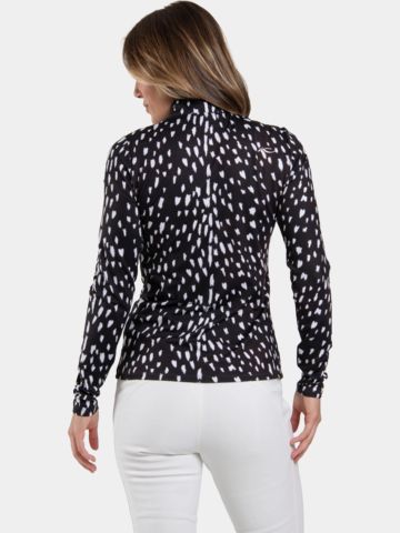 Kjus Kinetic Print Half-Zip Stretch Unterzieher braun