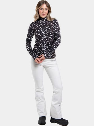 Kjus Kinetic Print Half-Zip Stretch Unterzieher braun