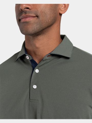 Kjus Fairway polo dlouhý rukáv olivová