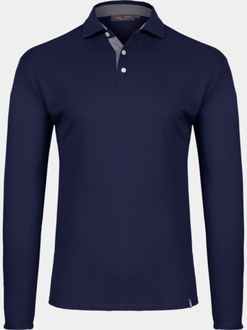 Kjus Fairway Langarm Polo navy