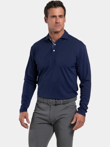 Kjus Fairway polo s dlouhým rukávem navy