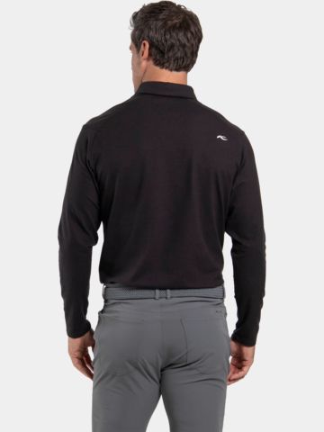 Kjus Scot Warm polo s dlouhým rukávem tmavě hnědá