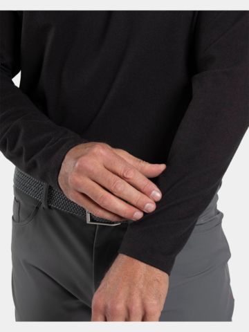Kjus Scot Warm polo s dlouhým rukávem tmavě hnědá