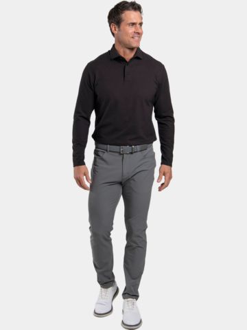 Kjus Scot Warm polo s dlouhým rukávem tmavě hnědá