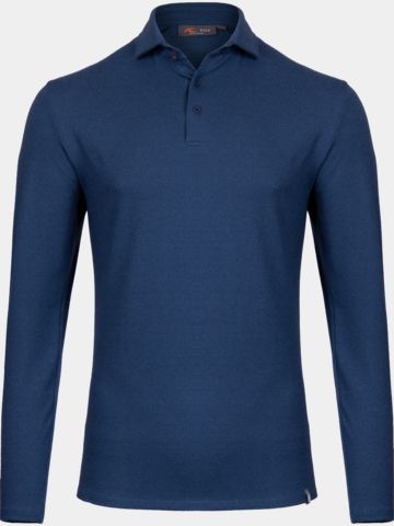 Kjus Scot Warm Langarm Polo blau