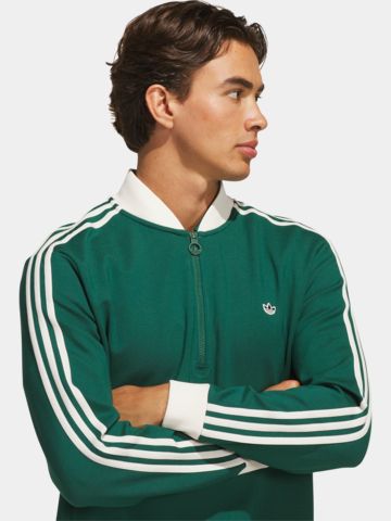adidas Golf Originals F 3 Str 1/4 Zip Stretch Midlayer grün