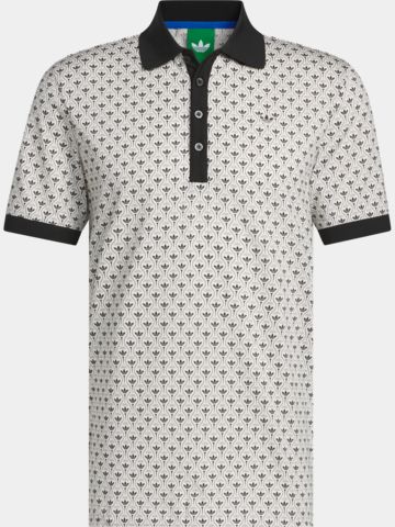 adidas Golf Originals S Nov AOP P Halbarm Polo weiß