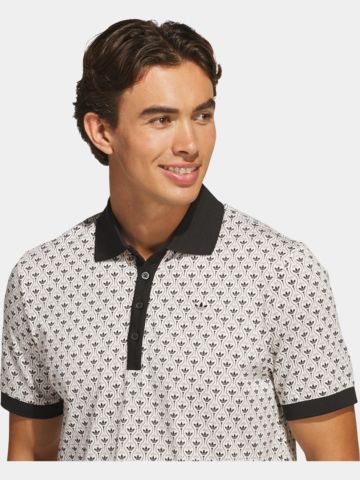 adidas Golf Originals S Nov AOP P Halbarm Polo weiß