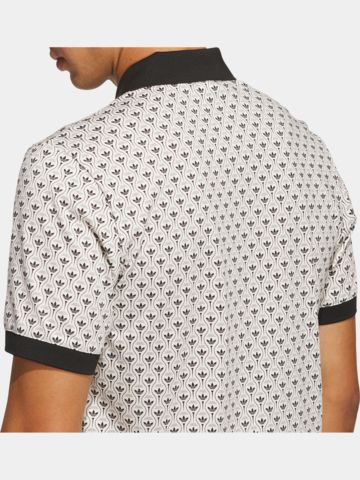 adidas Golf Originals S Nov AOP P Halbarm Polo weiß