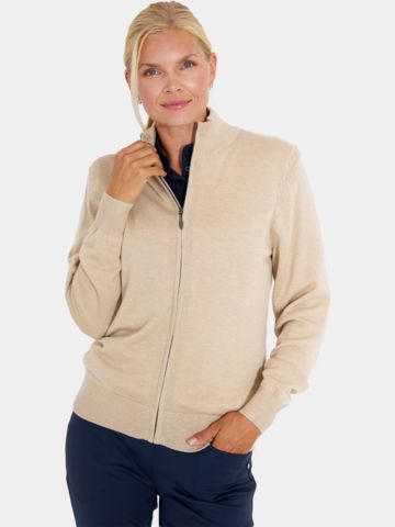 Abacus Liffin Knitted Windstopp Strick beige