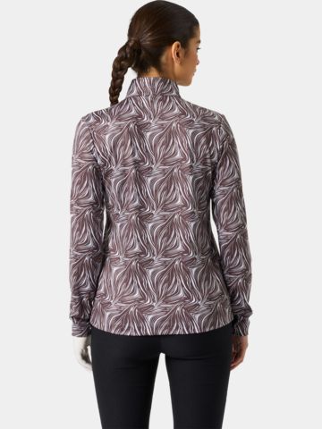 Daily Sports PRINT PEACHED Half Neck Stretch Unterzieher braun