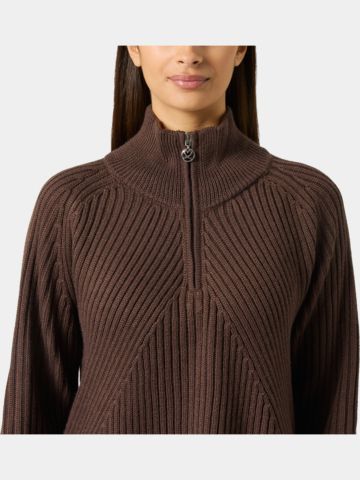 Daily Sports HUDSON LS Pullover Lined Windstopp Strick braun