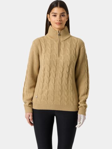 Daily Sports CABLE LS Pullover Lining Windstopp Strick camel