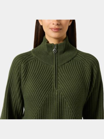 Daily Sports HUDSON LS Pullover Lined Windstopp Strick dunkelgrün