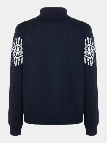 Daily Sports Svetr s výstřihem HALF Neck, podšitý, větruodolný, pletený námořnická modrá