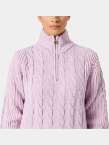 Daily Sports CABLE LS Pullover Lining Windstopp Strick pink