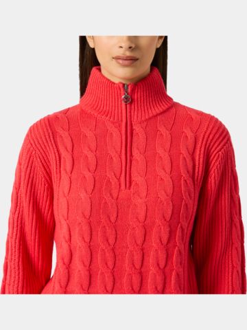 Daily Sports CABLE LS Pullover Lining Windstopp Strick rot