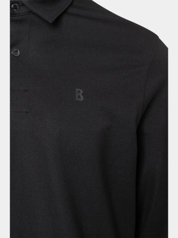 Bogner TIMON-6 Langarm Polo schwarz