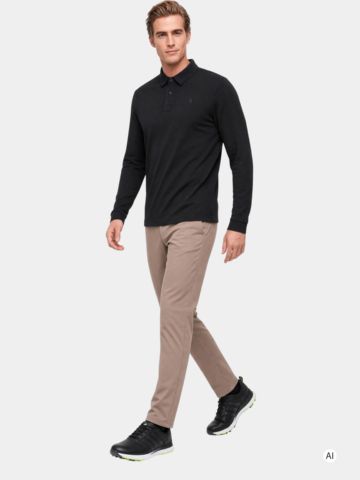 Bogner TIMON-6 Langarm Polo schwarz