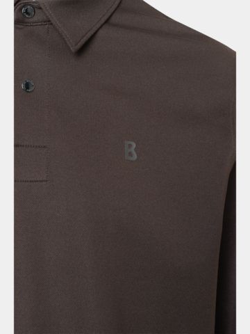Bogner TIMON-6 Langarm Polo taupe