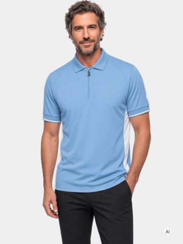 Bogner FABRIO Langarm Polo hellblau