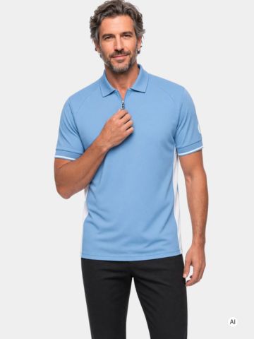 Bogner FABRIO Langarm Polo hellblau