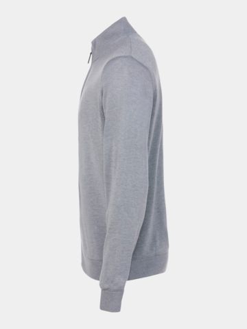 FootJoy Drirelease Full-Zip Lined Sweater Windstopp Strick hellgrau