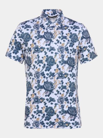TravisMathew FEATHERWEIGHT VILLA Halbarm Polo weiß