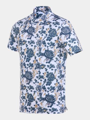 TravisMathew FEATHERWEIGHT VILLA Halbarm Polo weiß