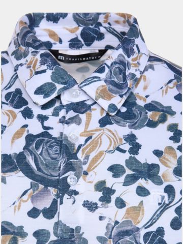 TravisMathew FEATHERWEIGHT VILLA Halbarm Polo weiß