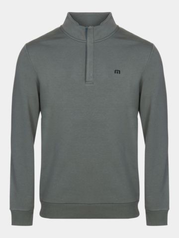 TravisMathew CLOUD QUARTER ZIP 2.0 sweatshirt olive