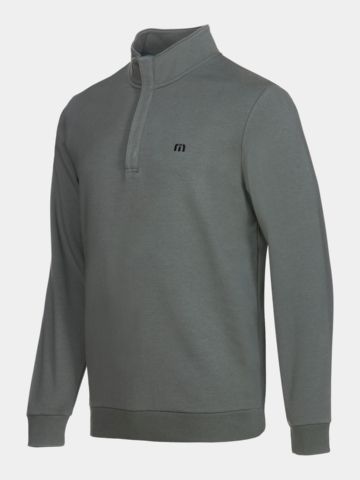 TravisMathew CLOUD QUARTER ZIP 2.0 sweatshirt olive