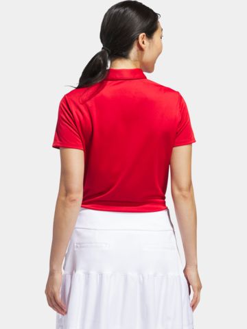 adidas Golf Performance Primegreen Halbarm Polo rot