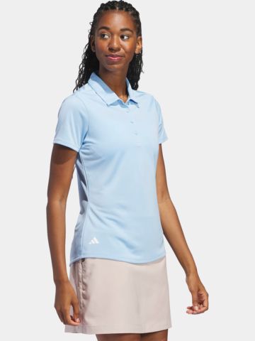 adidas Golf Performance Primegreen Halbarm Polo hellblau