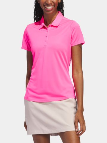 adidas Golf Performance Primegreen Halbarm Polo pink