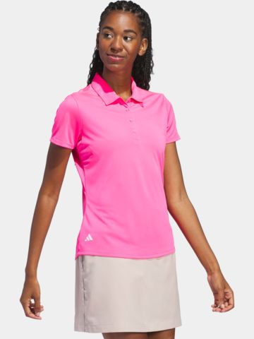 adidas Golf Performance Primegreen Halbarm Polo pink
