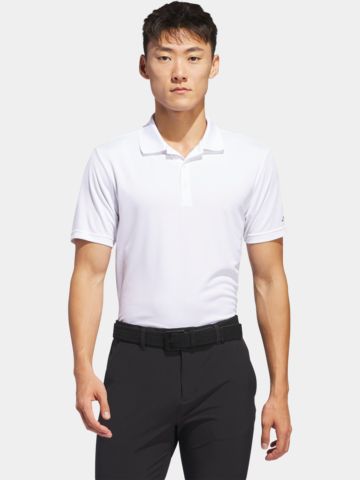 adidas Golf Performance Primegreen Half Sleeve Polo white