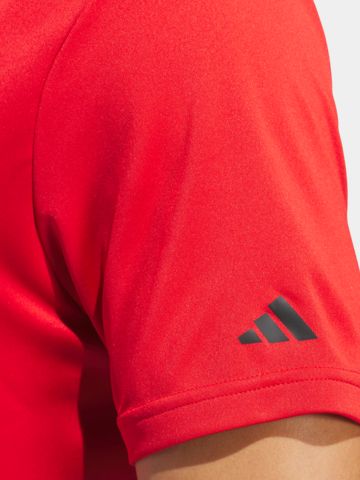 adidas Golf Performance Primegreen half-sleeve polo red
