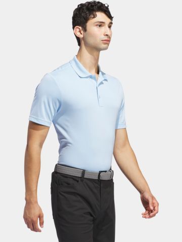 adidas Golf Performance Primegreen half-sleeve polo light blue