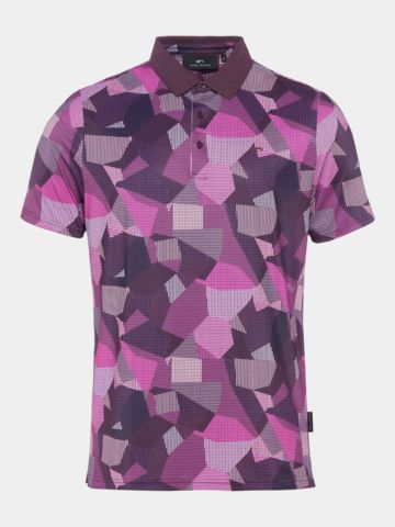 Daniel Springs Druck Halbarm Polo pink