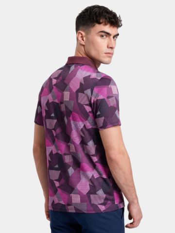 Daniel Springs Druck Halbarm Polo pink