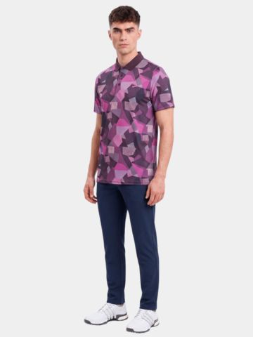 Daniel Springs Druck Halbarm Polo pink