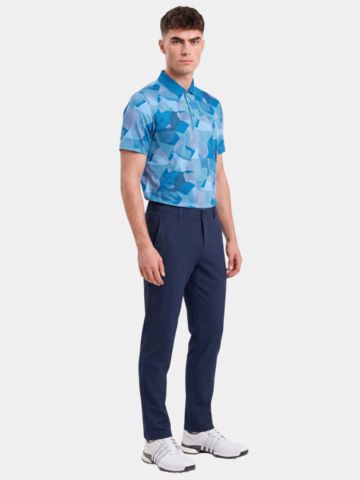 Daniel Springs Druck Halbarm Polo petrol
