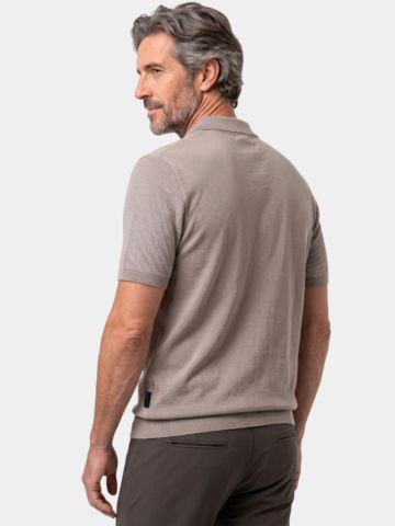 Daniel Springs Strick Halbarm Polo sand