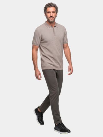 Daniel Springs Strick Halbarm Polo sand