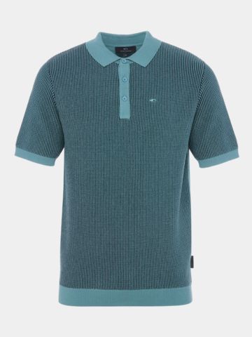 Daniel Springs Strick Halbarm Polo grün