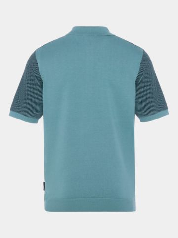 Daniel Springs Strick Halbarm Polo grün