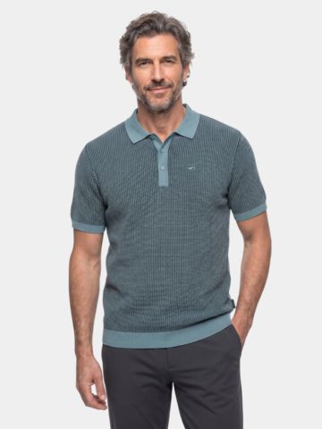 Daniel Springs Strick Halbarm Polo grün