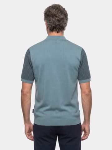 Daniel Springs Strick Halbarm Polo grün
